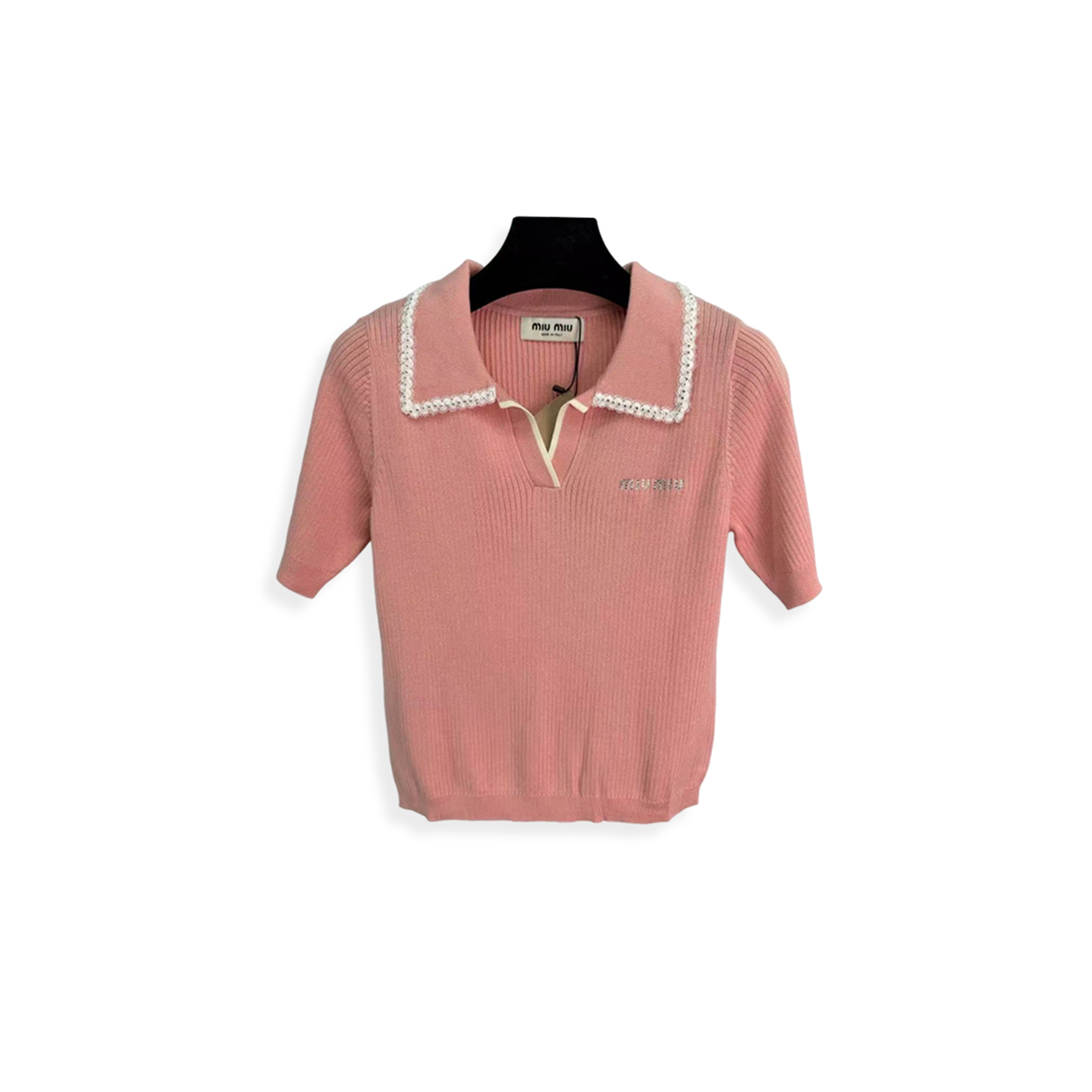 MIU MIU CASHMERE POLO SWEATER 